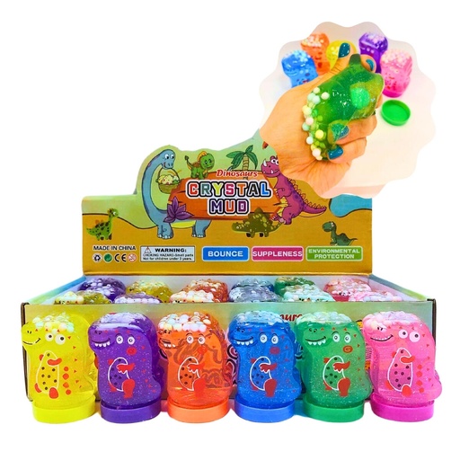 [926261] SLIME COLOURS CON GLITTER Y CRUNCHY DINOS