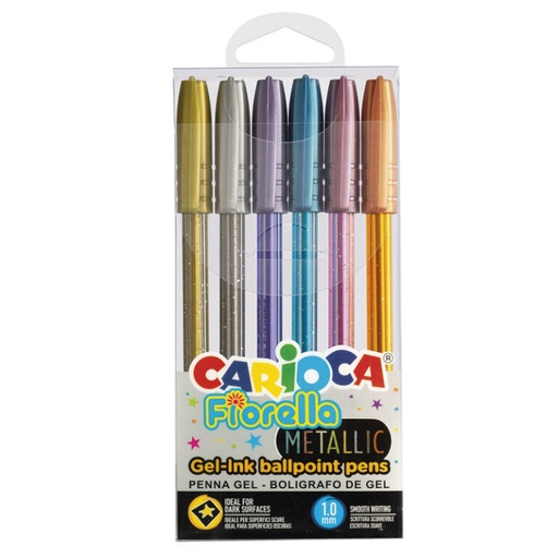 [43363] BOLIGRAFO CARIOCA FIORELLA METALICO X6
