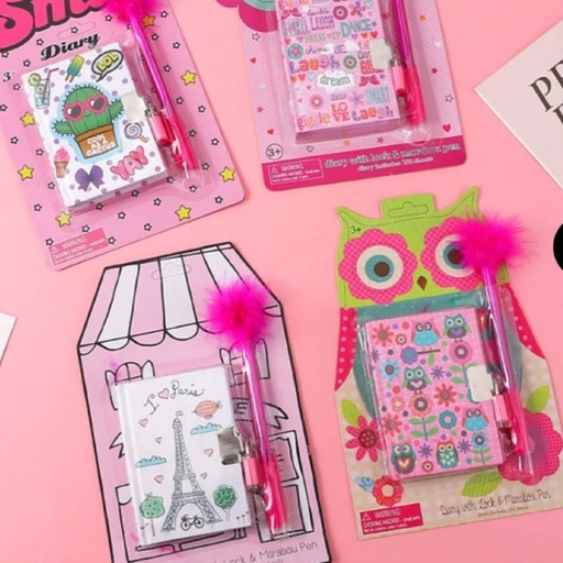 [BB20252] DIARIO INTIMO CON BOLIGRAFO PLUMA 10.5x7.5 150 HOJAS