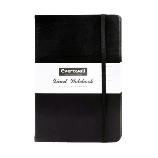 [BB20309] LIBRETA TAPA DURA CON ELASTICO 21x13.5cm 80 HOJAS RAYADAS