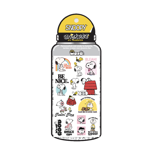 [WE4168] STICKERS WERO UV TRANSFER X 2 PLANCHAS SNOOPY