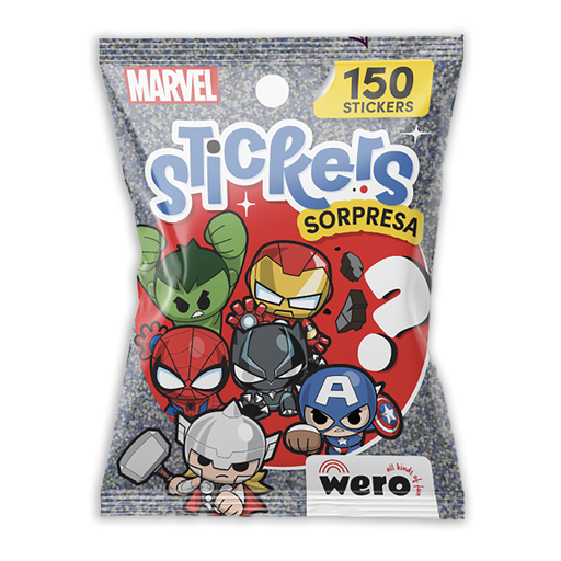 [WE4187] STICKERS WERO SORPRESA X 150 STICKERS MARVEL