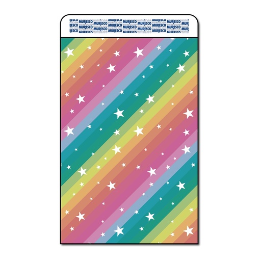 [0OS031340] SOBRE BOLSA MURESCO 14x21cm X 50 RAINBOW STARS