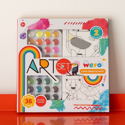 [WE4200] SET WERO ACUARELAS X 36 COLORES + 2 BASTIDORES