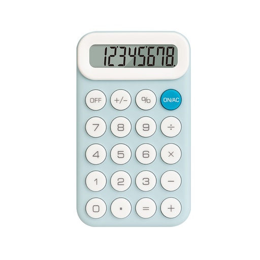 [EM10CE] CALCULADORA DELI PORTABLE M10 8 DIGITOS CELESTE