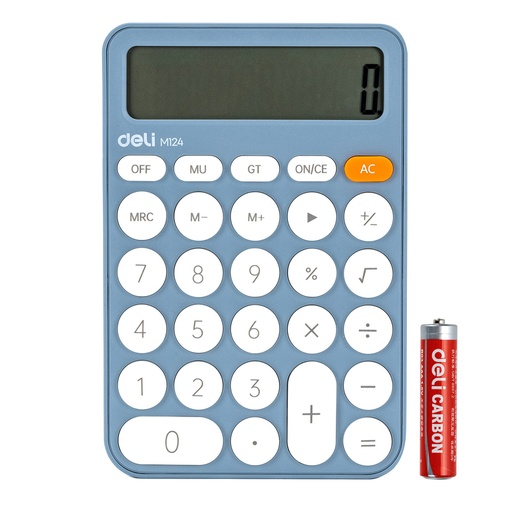 [EM124C] CALCULADORA DELI STYLE M124 12 DIGITOS AZUL