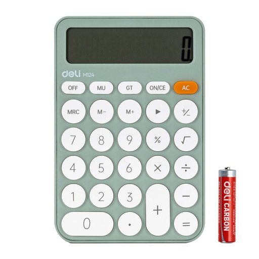 [EM124V] CALCULADORA DELI STYLE M124 12 DIGITOS VERDE