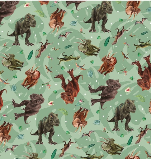 [0AF01386] PAPEL PARA REGALO MURESCO 70X100CM X10 DINO 3D