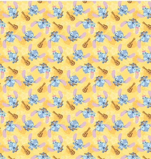 [0AF01400] PAPEL PARA REGALO MURESCO 70X100CM X10 STITCH UKELELE