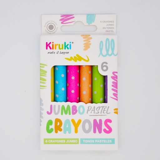 [800007] CRAYONES KIRUKI JUMBO X 6 PASTEL