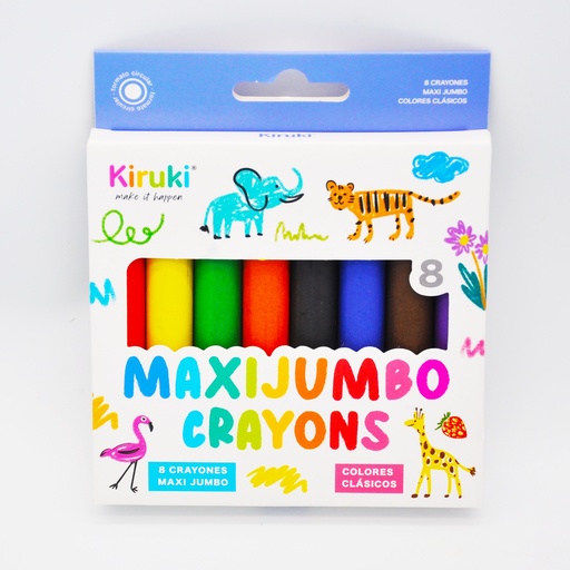 [800005] CRAYONES KIRUKI MAXI JUMBO X 8
