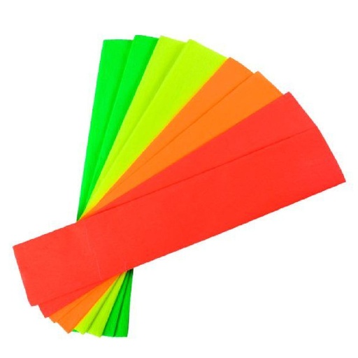 PAPEL CREPE X 10 HOJAS COLORES FLUO