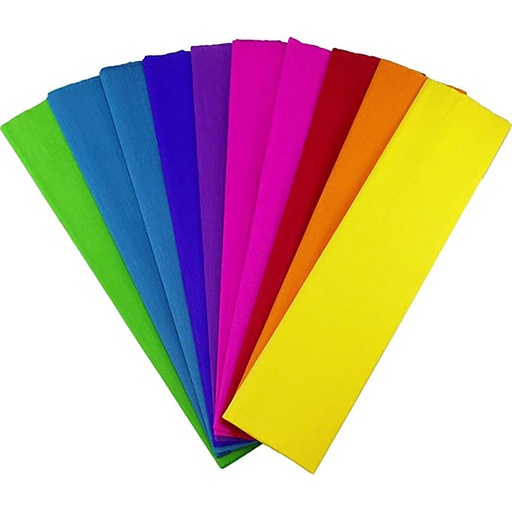 PAPEL CREPE LUMA X 10 HOJAS COLORES CLASICOS