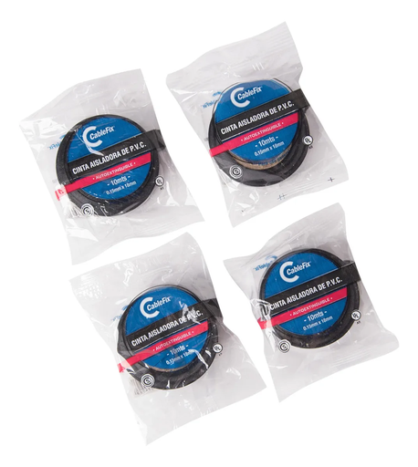 [496] CINTA CABLE FIX AISLADORA DE PVC 0.15MMX18MMX10MTS