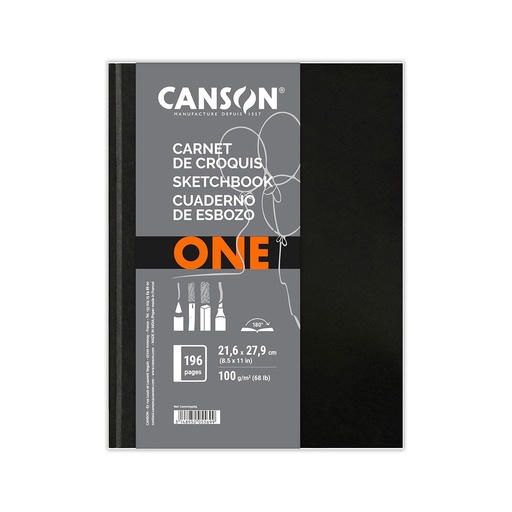 [C200005569] CUADERNO DE ESBOZO CANSON ONE 21.6x27.9cm 196 HOJAS DE 100g