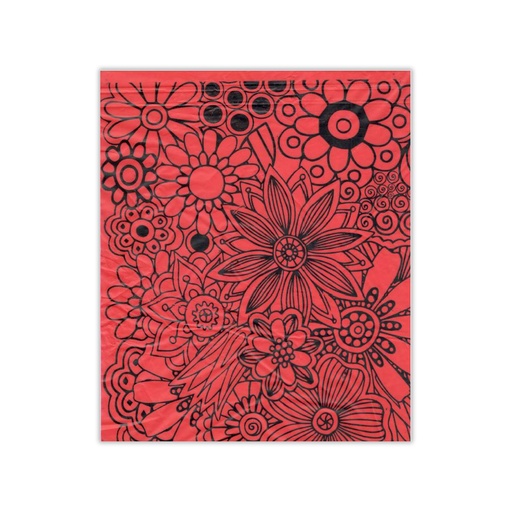 [0691-87456] BOLSA RIÑON 25X35 MANDALAS ROJAS X50