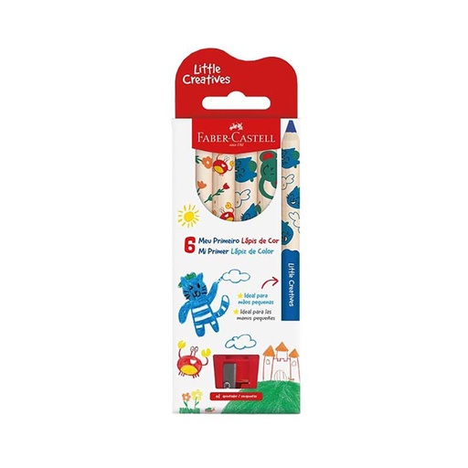 [127033] LAPICES FABER MI PRIMER LAPIZ DE COLOR X 6 UNIDADES + SACAPUNTAS