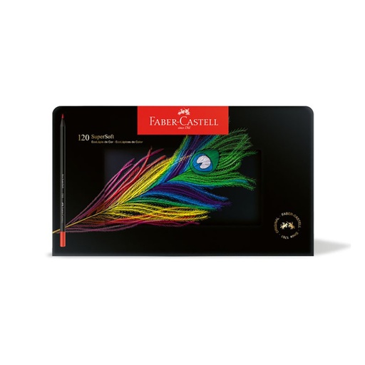 [210120] PINTURITAS FABER ECOLAPICES SUPERSOFT ESTUCHE METAL X 120 COLORES SURTIDOS