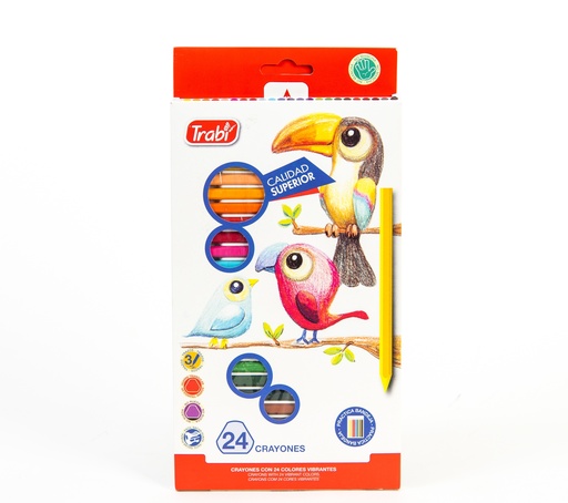 [TR6190] CRAYONES PINTURITAS PLASTICAS TRABI X 24