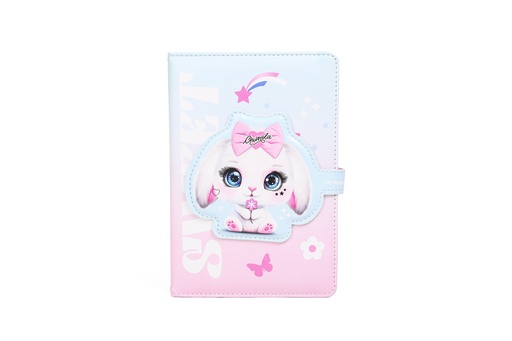 [BT236] LIBRETA CHIMOLA PU 17X12CM BUNNY
