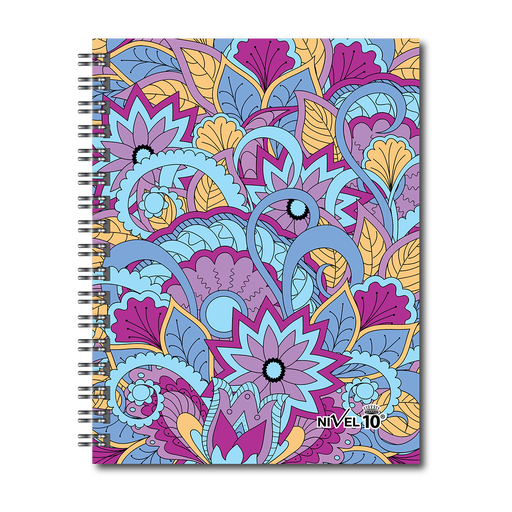 [3101] AGENDA NIVEL 10 12x18 DXP ESPIRALADA CON ELASTICO Y CINTA SEÑALADORA MANDALAS