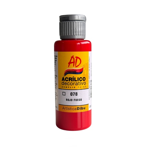 ACRILICO AD 60 ml ROJO (VARIOS TONOS)