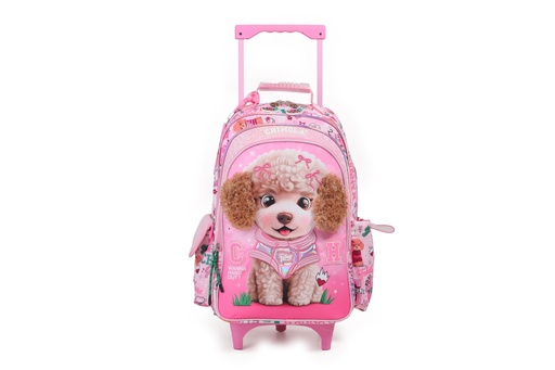 [BT278] MOCHILA CHIMOLA CON CARRO 18''POODLE