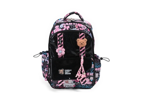 [TR192] MOCHILA CHIMOLA MY FRIENDS  ESPALDA 17''MY COLLECTION BLACK