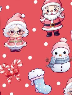 [7065] PAPEL PARA REGALO MAG 70X100 X 10 NAVIDAD DULCE NAVIDAD