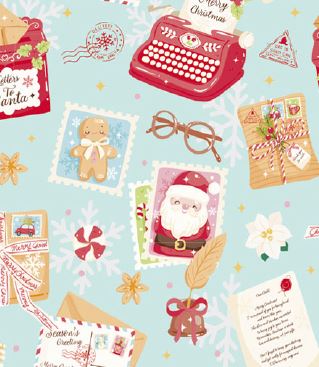 [7066] PAPEL PARA REGALO MAG 70X100 X 10 NAVIDAD QUERIDO SANTA