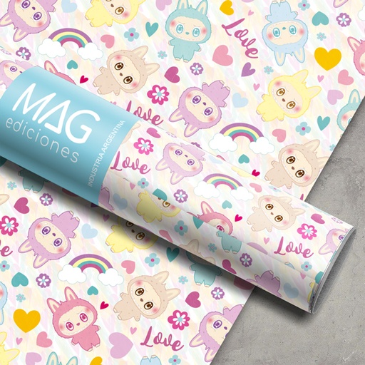 [5151] PAPEL PARA REGALO MAG 70X100 X 10 5151 LABUBU