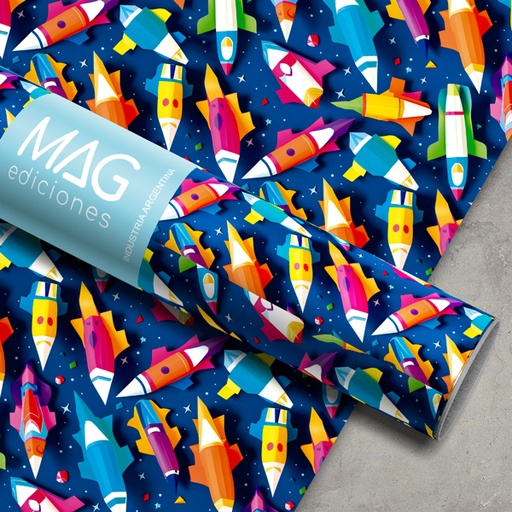 [5149] PAPEL PARA REGALO MAG 70X100 X 10 5149 COHETES