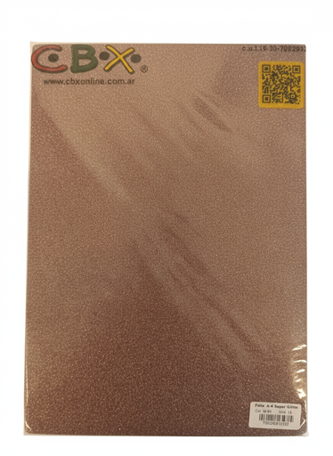 [M-99] GOMA EVA CBX GLITTER A4 AUTOADHESIVA X10 MARRON METALIZADO M-99