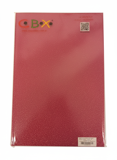 [M-51] GOMA EVA CBX GLITTER A4 AUTOADHESIVA X10 FUCSIA METALIZADO M-51