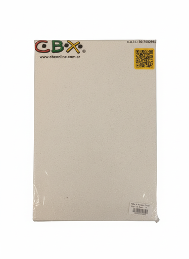 [L-3] GOMA EVA CBX GLITTER A4 AUTOADHESIVA X10 BLANCO PERLADO L-3