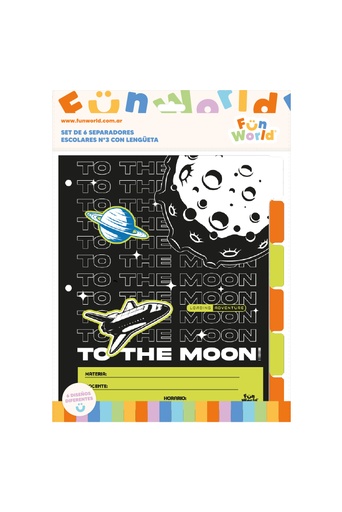 [202359] SEPARADOR ESCOLAR FW CON LENGUETA X6 SPACE