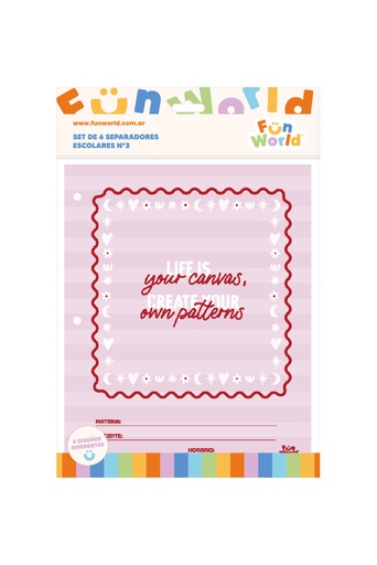 [202370] SEPARADOR ESCOLAR FW SIN LENGUETA X6 SWEET