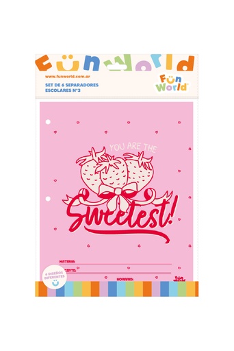 [202541] SEPARADOR ESCOLAR FW SIN LENGUETA X6 BERRY