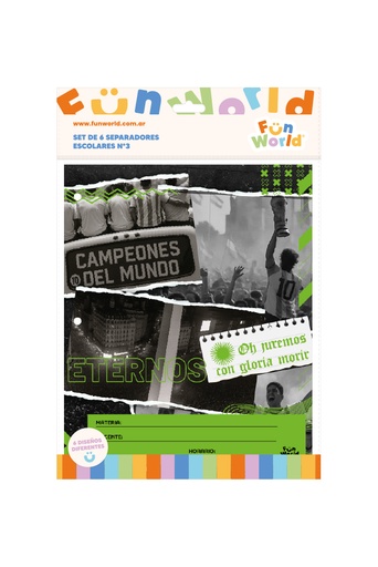[202548] SEPARADOR ESCOLAR FW SIN LENGUETA X6 CAMPEONES