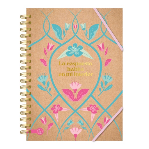 [1043] CUADERNO RY UNIVERSITARIO 20X28 ANILLADO TAPA DURA 100 HOJAS KRAFTY 1043