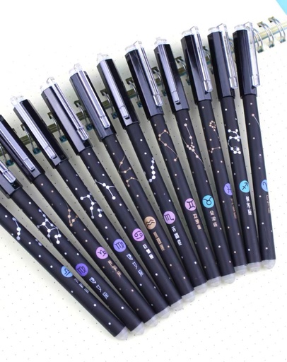 [K1364] BOLIGRAFO BORRABLE X 12 AZUL CONSTELACIONES