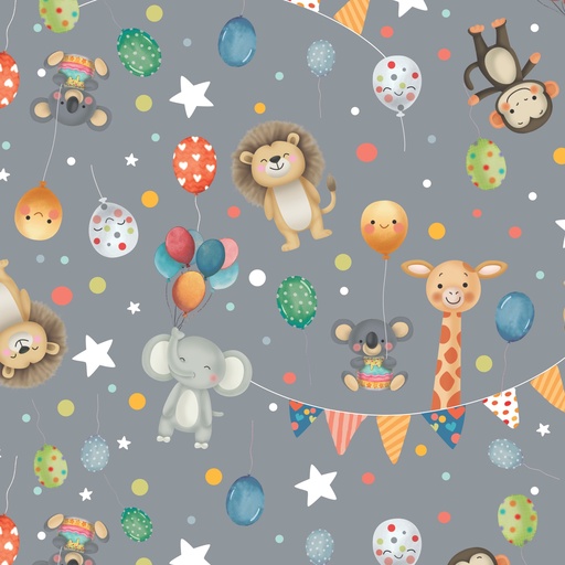 [0FC93625115] BOBINA MURESCO PAPEL DE REGALO 60x150 FIESTA ANIMALES