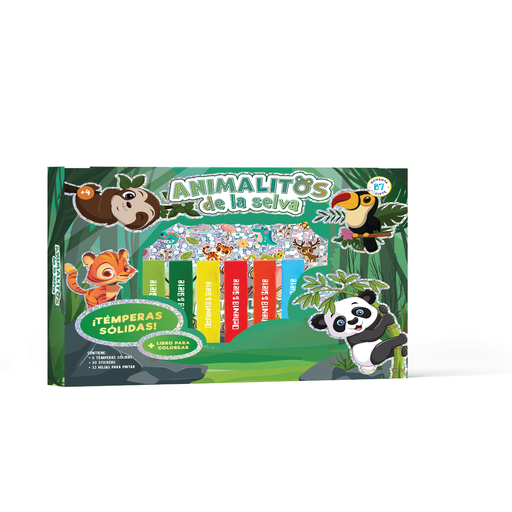 [9786316571014] SET 87 TEMPERAS SOLIDAS ANIMALES DE LA SELVA