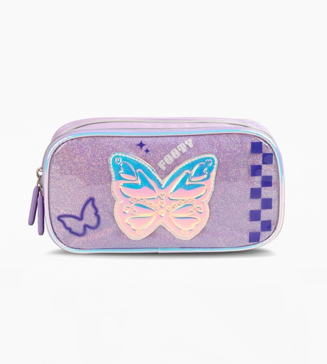 [F263040LILA] CARTUCHERA FOOTY 2 CIERRES CON ORGANIZADOR LILA