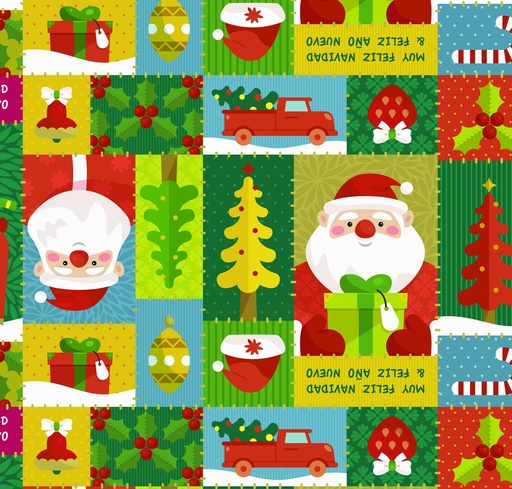 [0AF01424] PAPEL PARA REGALO MURESCO 70X100 X10 COLORES DE NAVIDAD