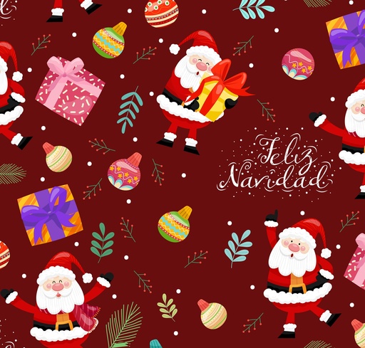 [0AF01428] PAPEL PARA REGALO MURESCO 70X100 X10 NAVIDAD ROJA