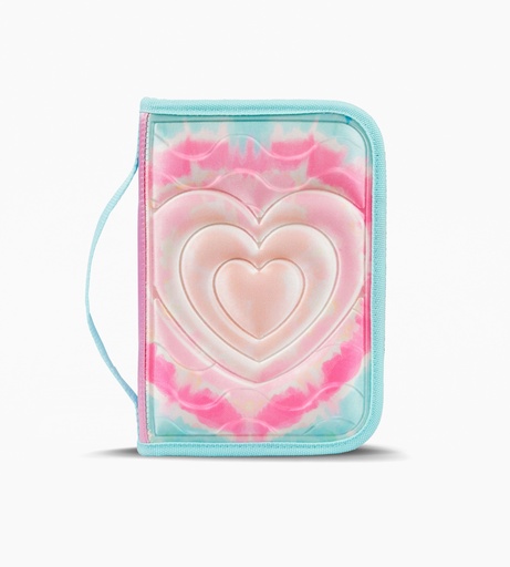 [F263054ROSA] CARTUCHERA FOOTY RIGIDA 1 CIERRE CON INTERIOR DESPLEGABLE ROSA