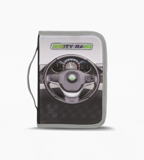 [F264084NEGRO] CARTUCHERA FOOTY 2 RIGIDA 1 CIERRE CON INTERIOR DESPLEGABLE NEGRO