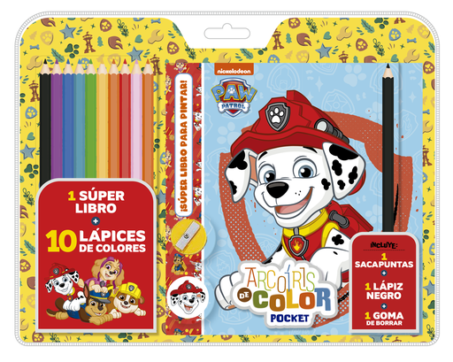 [6371] BLISTER VERTICE ARCOIRIS DE COLOR POCKET PAW PATROL