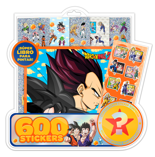 [6366] BLISTER VERTICE 600 STICKERS DRAGON BALL Z